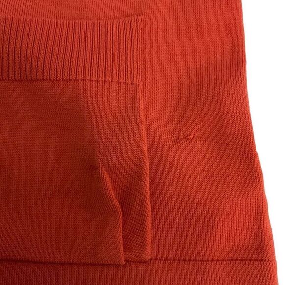 Doncaster Cardigan Button Down Front Silk Blend Orange Red Coral Women Large - Picture 9 of 12